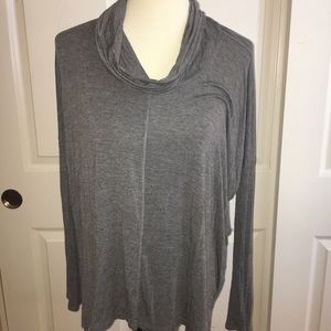 Anthropologie Bordeaux Cowl Neck LS Tee